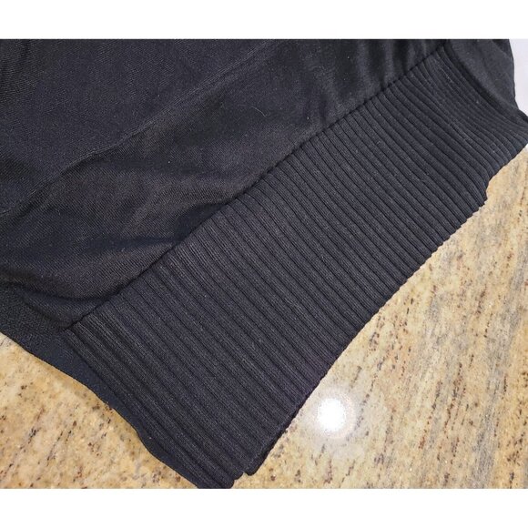 Chateau Size S/M Black Knit Poncho Butterfly Sleeve Sweater Asymmetric Hem Goth - Picture 6 of 12